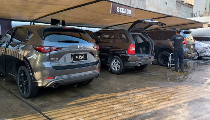 Zona de secado El Point Car Wash